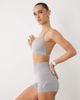 Bo+Tee Bo+Tee super sculpt seamless mini shorts in gray heather - part of a set-White - 2