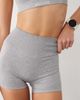 Bo+Tee Bo+Tee super sculpt seamless mini shorts in gray heather - part of a set-White - 4