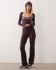 Bo+Tee Bo+Tee twist front long sleeve top in plum - part of a set-Purple - 2
