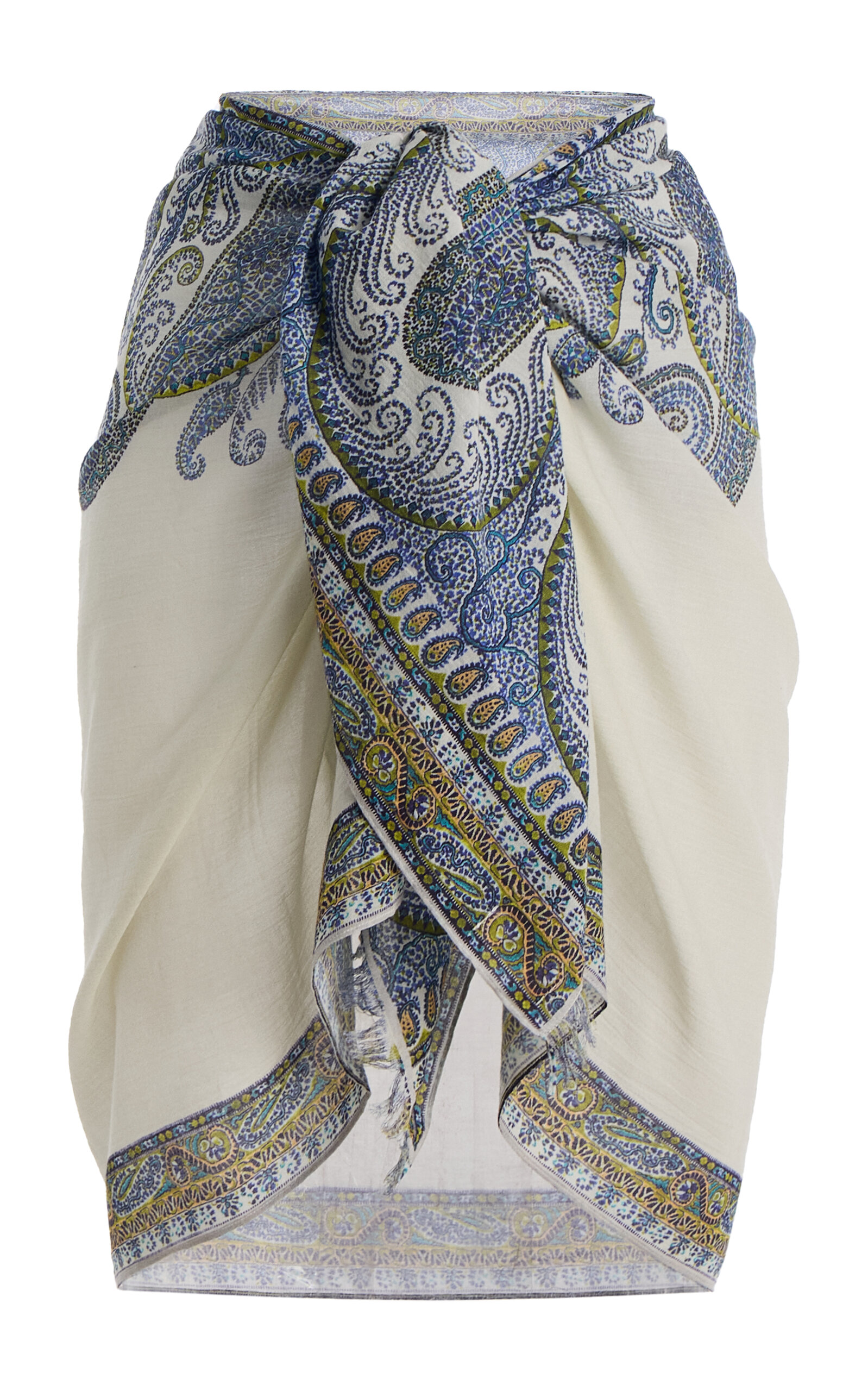 BOTEH BOTEH Arcadia Paisley CottonGauze Mini Pareo Skirt