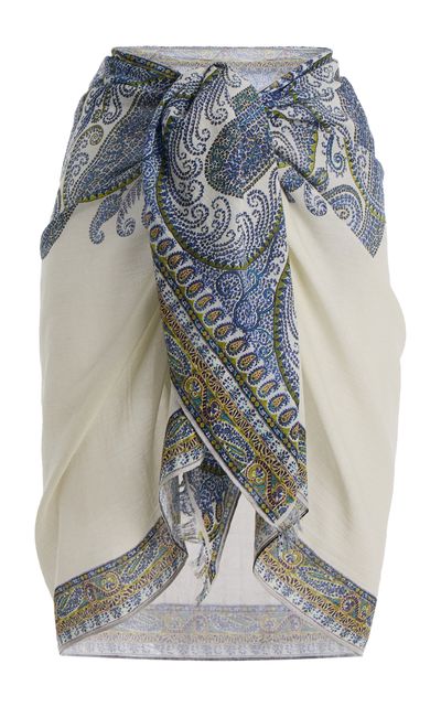 BOTEH BOTEH Arcadia Paisley CottonGauze Mini Pareo Skirt