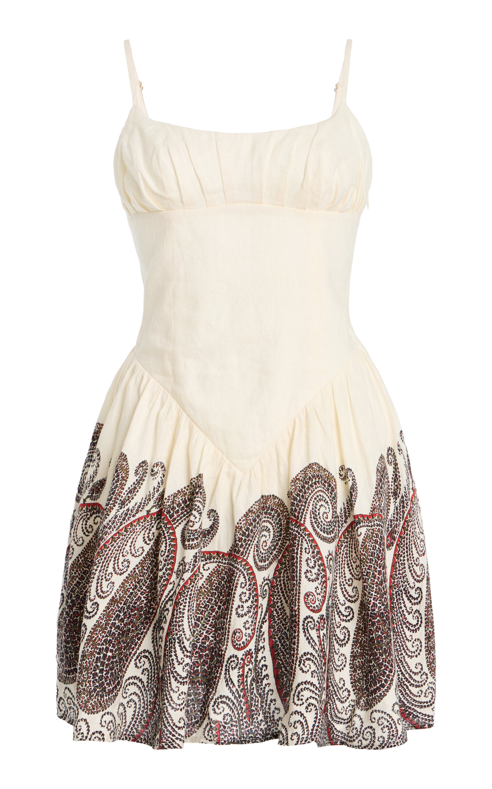 BOTEH BOTEH Cassia Gathered Linen Mini Dress