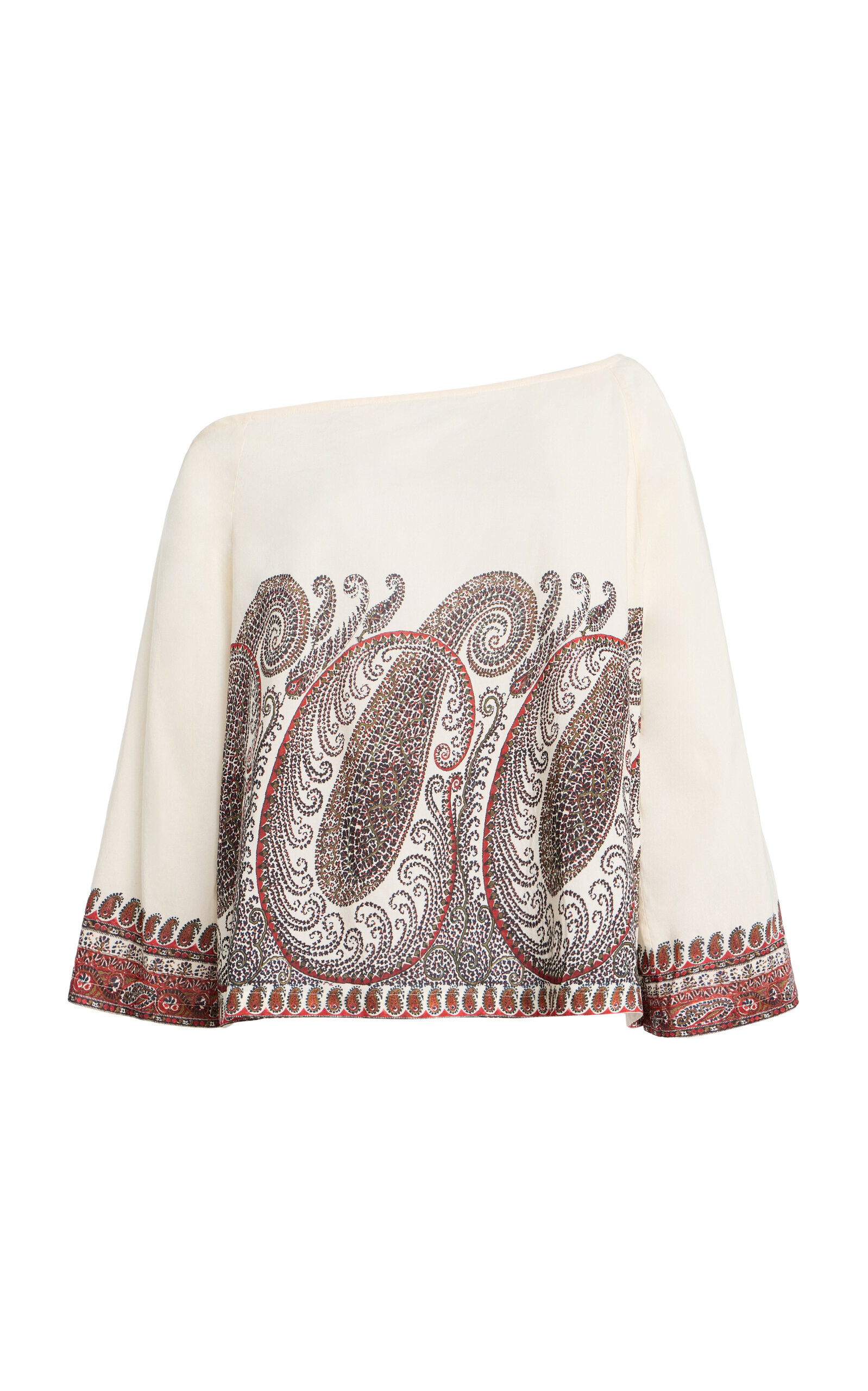 BOTEH BOTEH Cassia OffTheShoulder Paisley CottonBlend Top