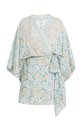 BOTEH BOTEH Kynthos Flared CottonBlend Robe Dress