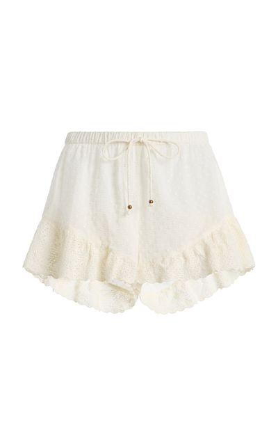 BOTEH BOTEH Serenia LaceTrimmed Cotton Shorts