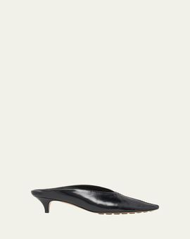 Bottega Veneta 40mm Vesta Nappa Leather Mule Pumps