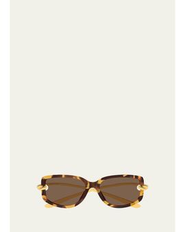 Bottega Veneta 59MM Knot Rectangular Sunglasses