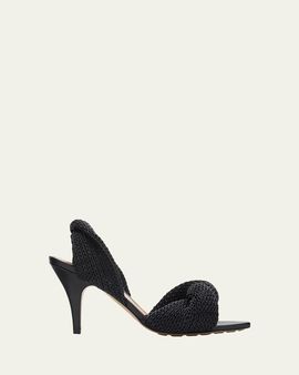 Bottega Veneta 90mm Grace Crochet Leather Sandals