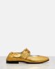 Bottega Veneta Bottega Veneta Amy metallic leather Mary Jane flats - 4