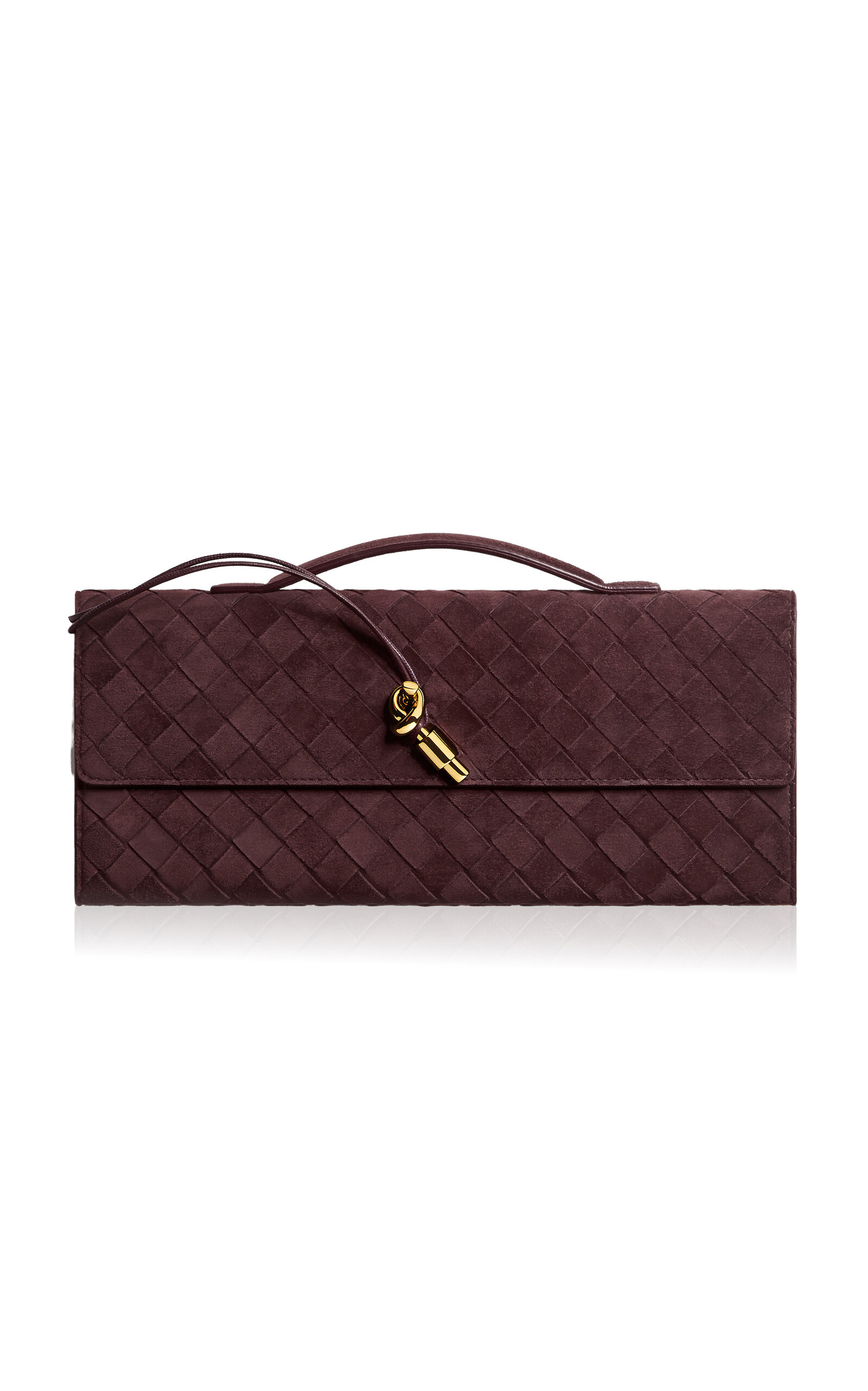 Bottega Veneta Bottega Veneta Andiamo 15 Intrecciato Suede Clutch