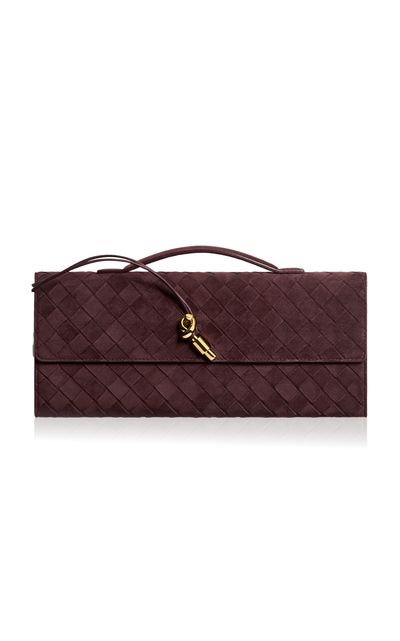 Bottega Veneta Bottega Veneta Andiamo 15 Intrecciato Suede Clutch