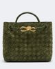 Bottega Veneta Bottega Veneta Andiamo Intrecciato Small suede top-handle bag - 1