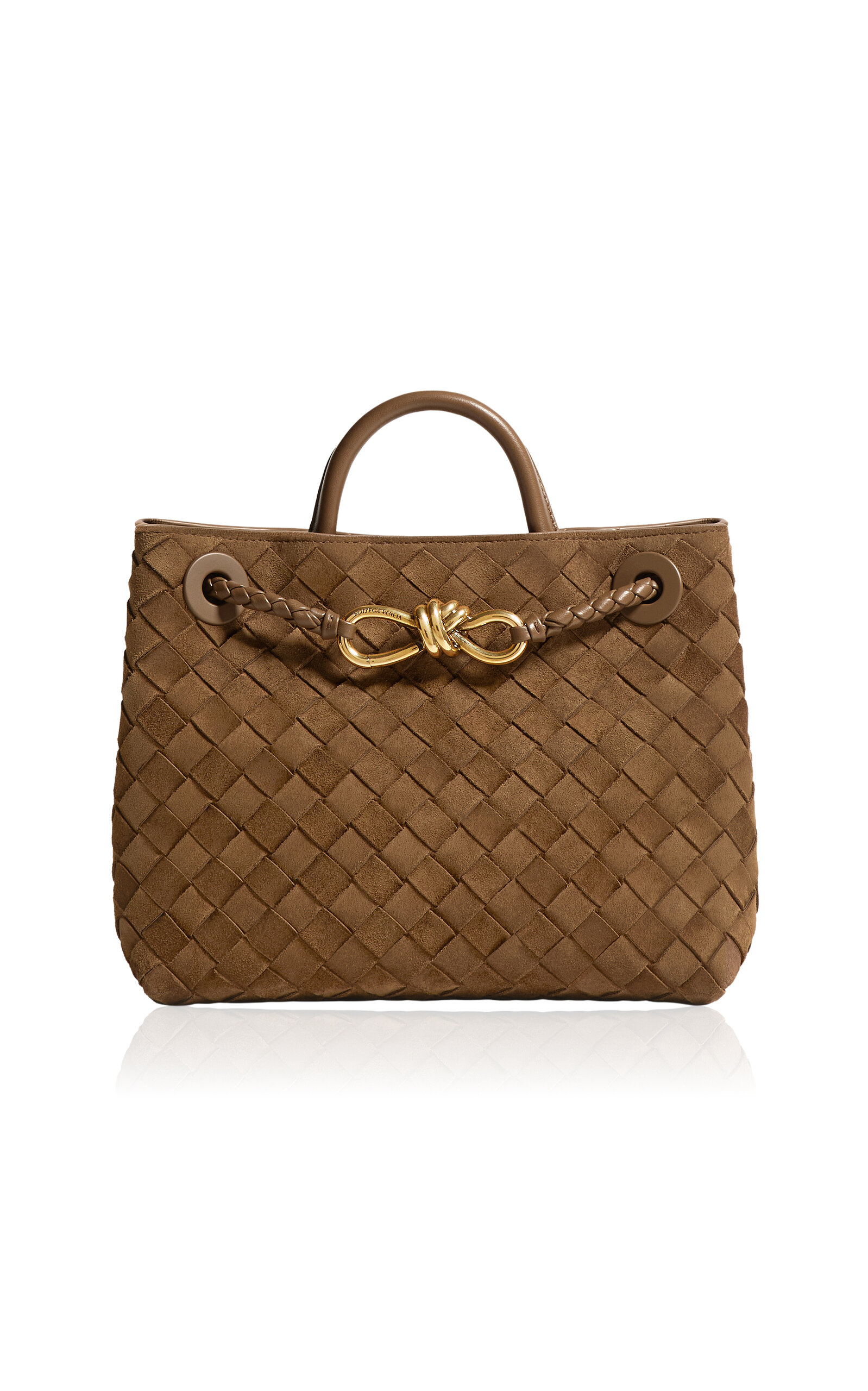 Bottega Veneta Bottega Veneta Andiamo Intrecciato Suede Bag