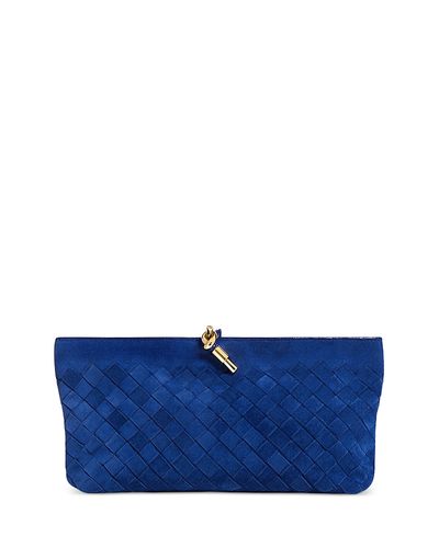 Bottega Veneta Bottega Veneta Andiamo Intrecciato Suede Boat Pouch