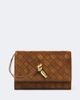 Bottega Veneta Bottega Veneta Andiamo Intrecciato suede pouch with strap - 1