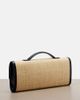 Bottega Veneta Bottega Veneta Andiamo leather-trimmed raffia clutch - 4