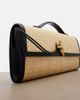Bottega Veneta Bottega Veneta Andiamo leather-trimmed raffia clutch - 6