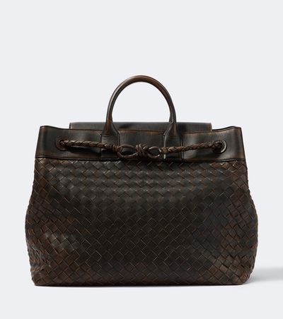 Bottega Veneta Bottega Veneta Andiamo Voyager Intrecciato leather tote bag