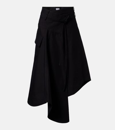 Bottega Veneta Bottega Veneta Asymmetric cotton midi skirt