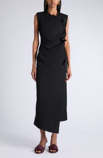 Bottega Veneta Bottega Veneta Asymmetric Wool Twill Dress