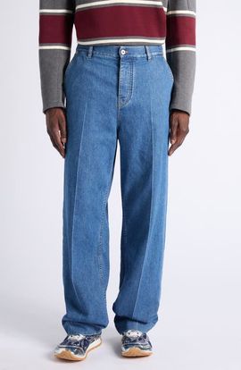 Bottega Veneta Bottega Veneta Atlantic Blue Straight Leg Cotton Denim Jeans