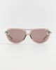 Bottega Veneta Bottega Veneta Aviator Sunglasses BROWN-SILVER-BROWN One - 2