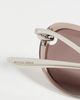 Bottega Veneta Bottega Veneta Aviator Sunglasses BROWN-SILVER-BROWN One - 5