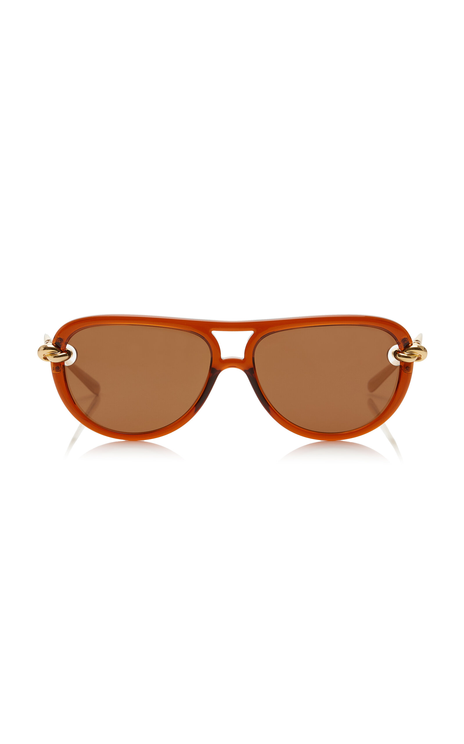Bottega Veneta Bottega Veneta AviatorFrame Acetate Sunglasses