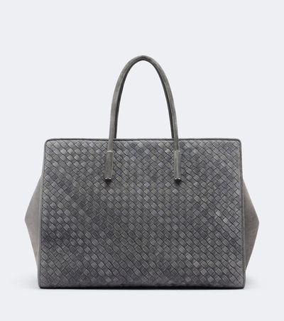 Bottega Veneta Bottega Veneta Barbara Large Intrecciato suede tote bag