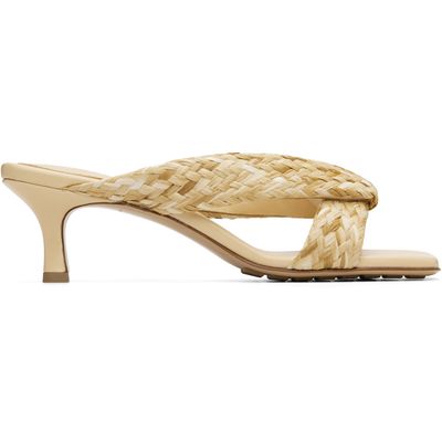 Bottega Veneta Bottega Veneta Beige Riva Heeled Sandals
