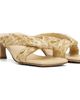 Bottega Veneta Bottega Veneta Beige Riva Heeled Sandals - 4
