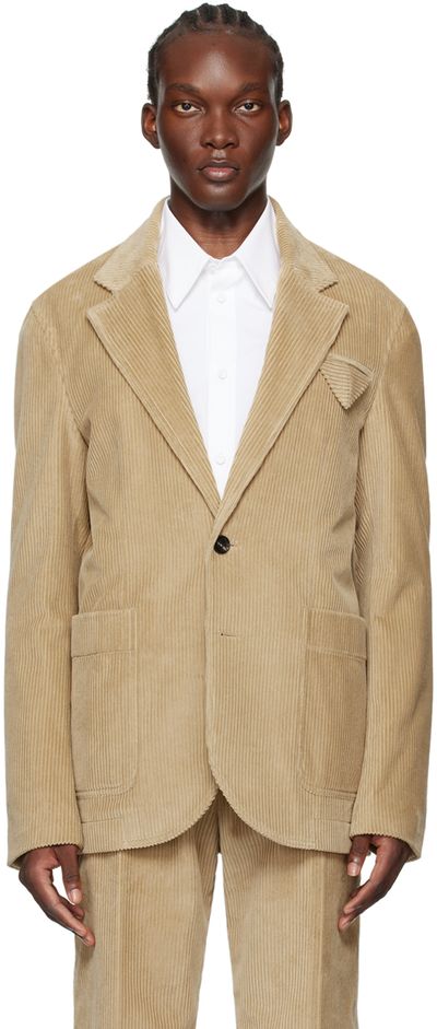 Bottega Veneta Bottega Veneta Beige Single-Breasted Blazer