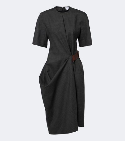 Bottega Veneta Bottega Veneta Belted wool midi dress