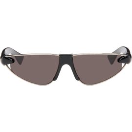 Bottega Veneta Bottega Veneta Black & Silver Icons Cat Eye Sunglasses