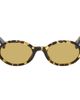 Bottega Veneta Bottega Veneta Black & Yellow Classic Oval Sunglasses - 1