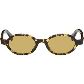 Bottega Veneta Bottega Veneta Black & Yellow Classic Oval Sunglasses
