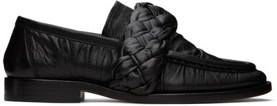 Bottega Veneta Bottega Veneta Black Braided Loafers
