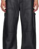 Bottega Veneta Bottega Veneta Black Cargo Leather Pants - 1
