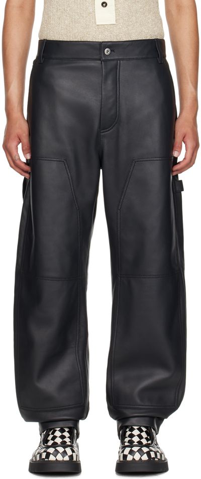 Bottega Veneta Bottega Veneta Black Cargo Leather Pants