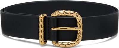 Bottega Veneta Bottega Veneta Black Coaxial Loop Belt