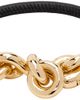 Bottega Veneta Bottega Veneta Black Loop Leather Bracelet - 2