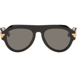 Bottega Veneta Bottega Veneta Black Mitre Aviator Sunglasses