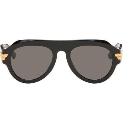 Bottega Veneta Bottega Veneta Black Mitre Aviator Sunglasses