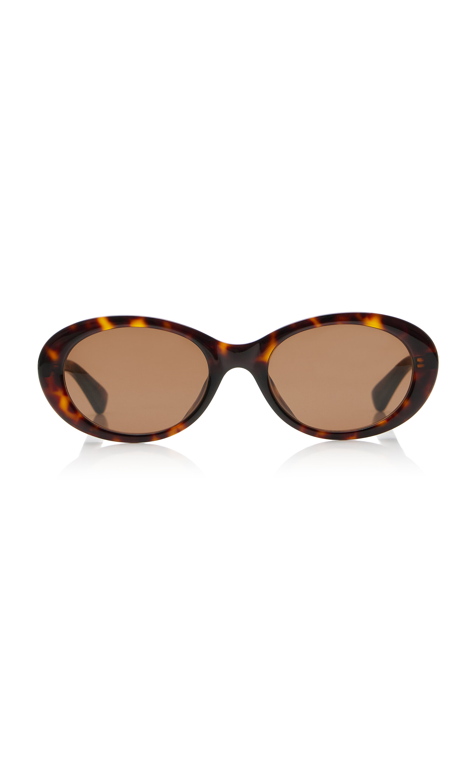 Bottega Veneta Bottega Veneta Black OvalFrame Bio Injected Sunglasses Brown OS
