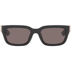 Bottega Veneta Bottega Veneta Black Rectangular Ribbon Sunglasses