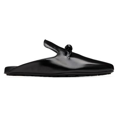 Bottega Veneta Bottega Veneta Black Roma Slip-on Loafers