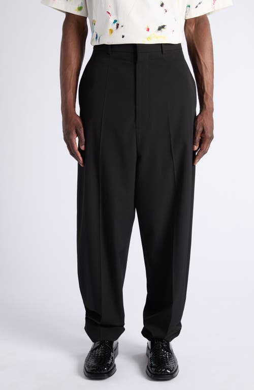 Bottega Veneta Bottega Veneta Black Wool Twill Wide Leg Trousers