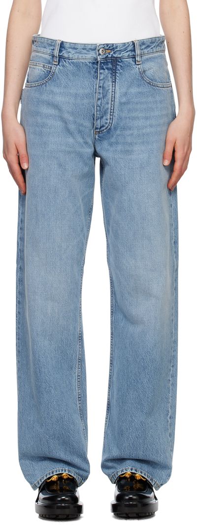 Bottega Veneta Bottega Veneta Blue Straight-Leg Jeans