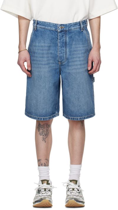 Bottega Veneta Bottega Veneta Blue Vintage Cargo Denim Shorts