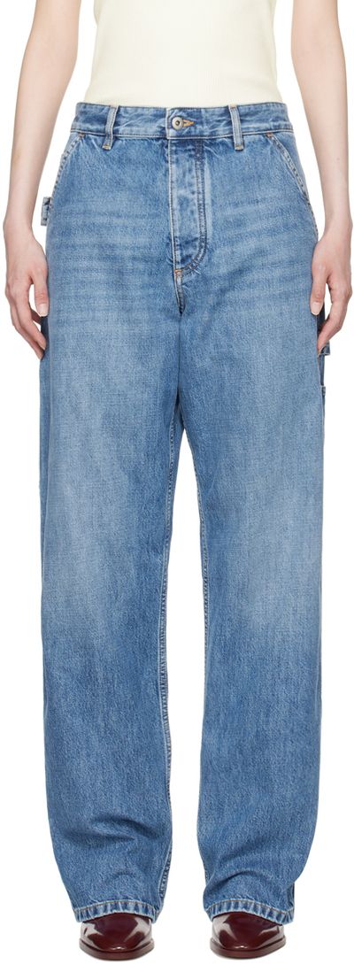 Bottega Veneta Bottega Veneta Blue Vintage Indigo Cargo Denim Jeans